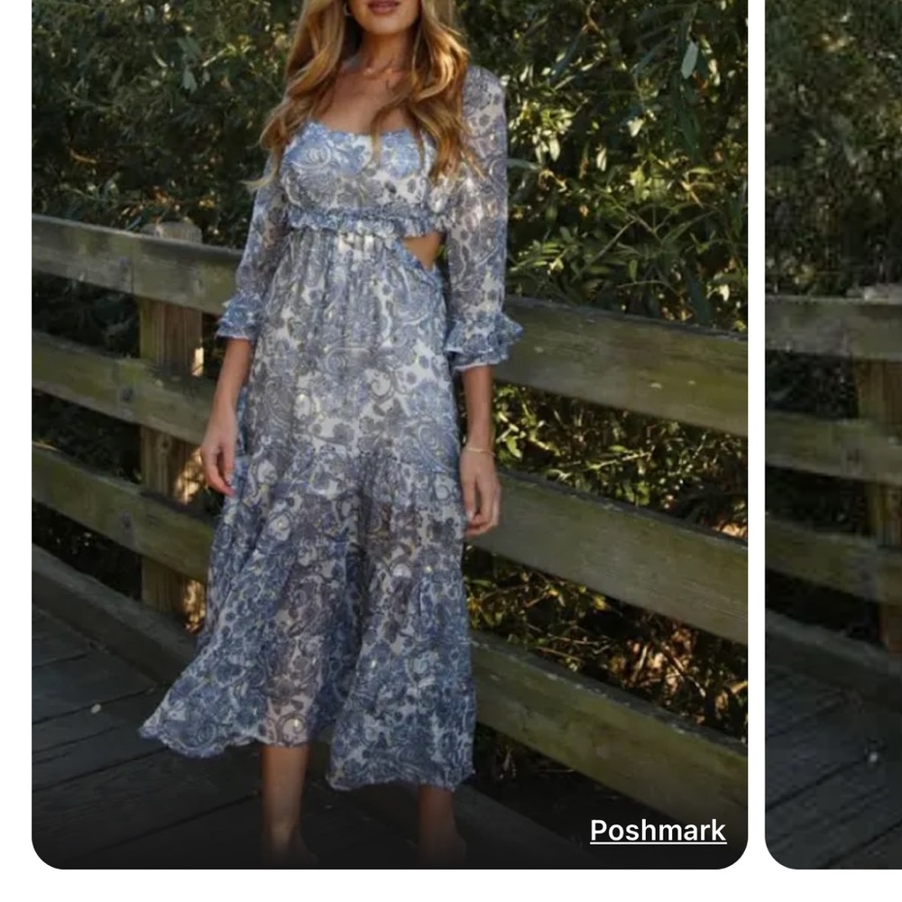 Rahi Juniper blue maxi and cutout sides, gorgeous!